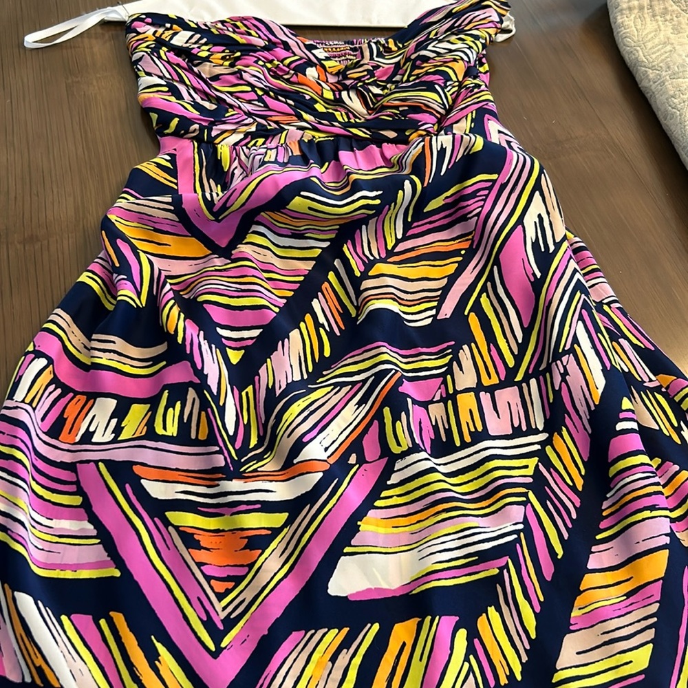 Alice and Trixie colorful strapless dress